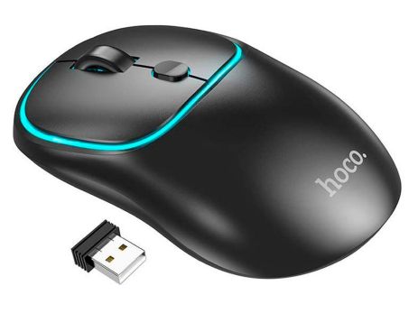 ΠΡΡΡ HOCO DI47 Cool light fluorescent rechargeable mouse |2.4G/BT| black ΠΡΡΡ HOCO DI47 Cool light fluorescent rechargeable mouse |2.4G/BT| black