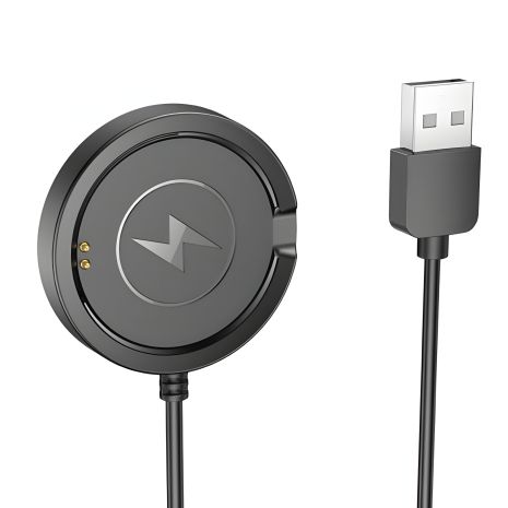 USB кабель для зарядки смарт годинника Hoco Y22 black USB кабель для зарядки смарт годинника Hoco Y22 black