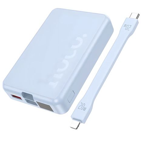 Power bank Hoco Q24 10000mAh 22.5W PD 20W магнітний з функцією бездротової зарядки blue Power bank Hoco Q24 10000mAh 22.5W PD 20W магнітний з функцією бездротової зарядки blue