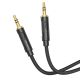 AUX кабель Hoco UPA30 Jack 3.5 to Jack 3.5 1m black AUX кабель Hoco UPA30 Jack 3.5 to Jack 3.5 1m black