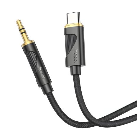 AUX кабель Hoco UPA30 Type-C to Jack 3.5 1m black AUX кабель Hoco UPA30 Type-C to Jack 3.5 1m black