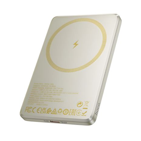Повербанк Hoco Q26 5000mAh PD 20W магнитный с функцией беспроводной зарядки titanium gold Повербанк Hoco Q26 5000mAh PD 20W магнитный с функцией беспроводной зарядки titanium gold