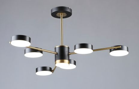 Світлодіодна люстра в стилі лофт Sirius B N6369/6 COP+BK Світлодіодна люстра в стилі лофт Sirius B N6369/6 COP+BK