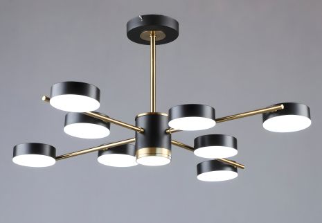 Світлодіодна люстра Sirius B в стилі лофт N6369/8 COP+BK