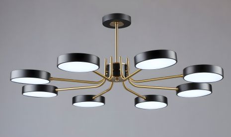Люстра в стилі лофт Sirius B N6371/8 BK+COP світлодіодна