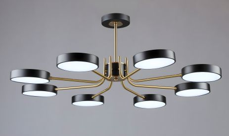 Люстра в стилі лофт Sirius B N6371/8 BK+COP світлодіодна