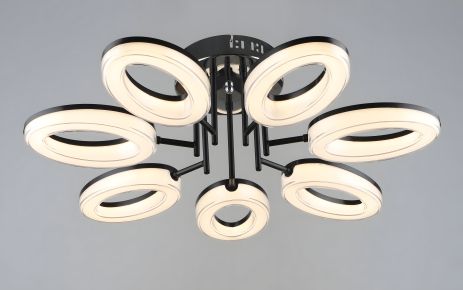 Sirius B YH1100/7 BK+CH Акрилова світлодіодна люстра Sirius B YH1100/7 BK+CH Акрилова світлодіодна люстра