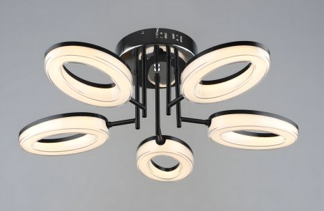 Світлодіодна акрилова люстра Sirius B YH1100/5 BK+CH