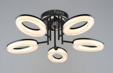 Акриловая светодиодная люстра Sirius B YH1100/5 BK+CH Акриловая светодиодная люстра Sirius B YH1100/5 BK+CH