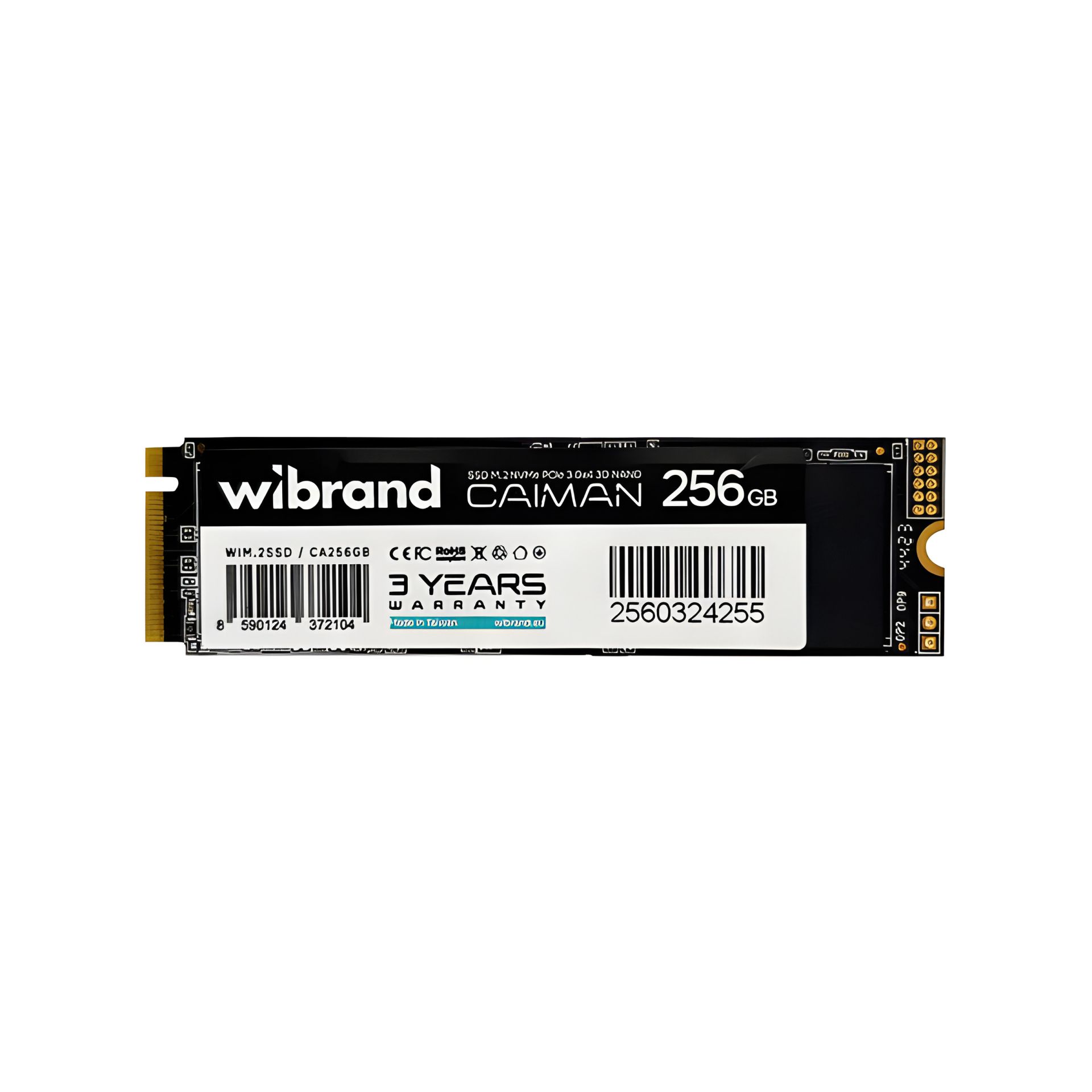 SSD M.2 Wibrand Caiman 256GB NVMe 2280 PCIe 3.0 3D NAND SSD M.2 Wibrand Caiman 256GB NVMe 2280 PCIe 3.0 3D NAND