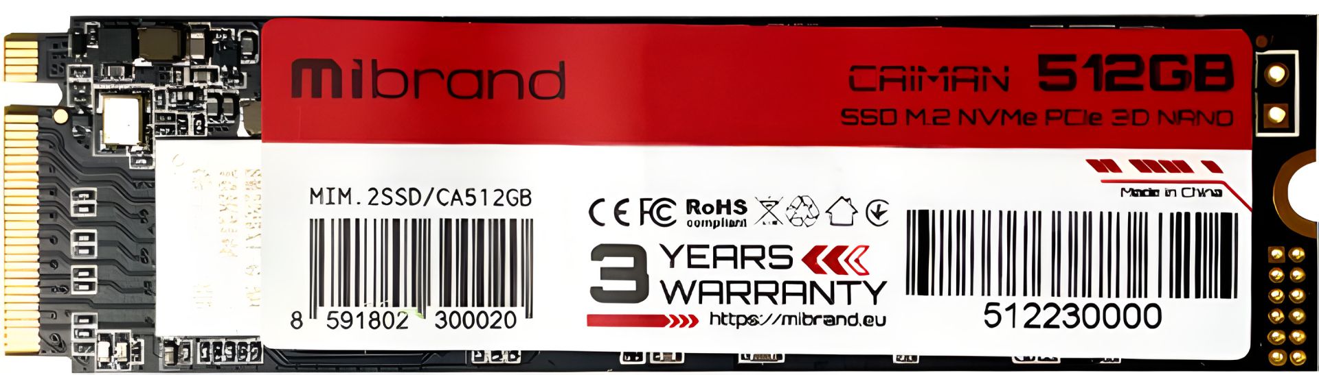 SSD M.2 Wibrand Caiman 512GB, NVMe, 2280, PCIe 3.0, 3D NAND SSD M.2 Wibrand Caiman 512GB, NVMe, 2280, PCIe 3.0, 3D NAND