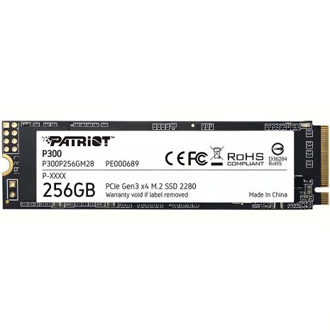 SSD M.2 Patriot P300 256GB NVMe 2280 PCIe 3.0 3D TLC SSD M.2 Patriot P300 256GB NVMe 2280 PCIe 3.0 3D TLC