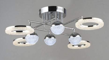 Люстра акрилова світлодіодна Sirius B YH1183/4+4 CH Люстра акрилова світлодіодна Sirius B YH1183/4+4 CH