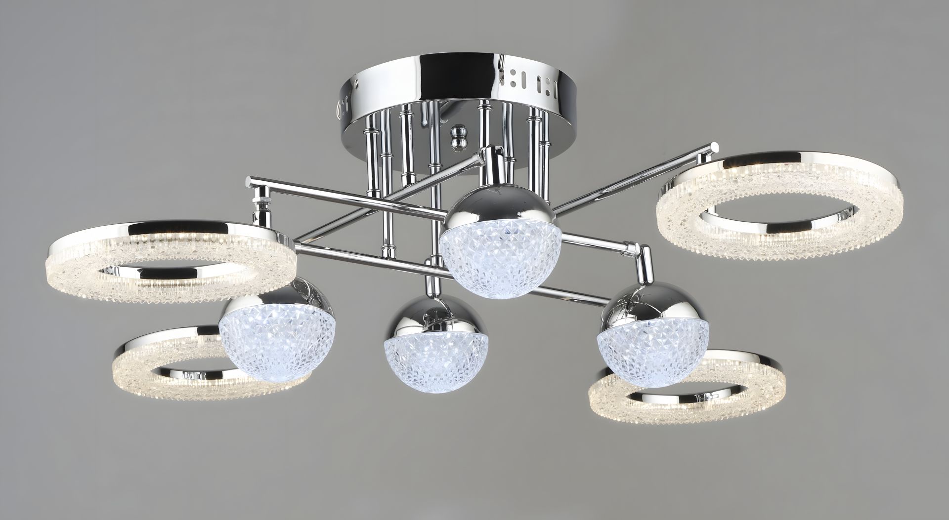 Люстра светодиодная акриловая Sirius B YH1183/4+4 CH Люстра светодиодная акриловая Sirius B YH1183/4+4 CH