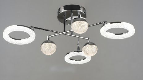 Акрилова люстра світлодіодна Sirius B YH1183/3+3 CH Акрилова люстра світлодіодна Sirius B YH1183/3+3 CH