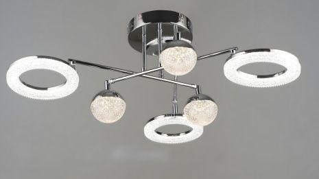 Акрилова люстра світлодіодна Sirius B YH1183/3+3 CH Акрилова люстра світлодіодна Sirius B YH1183/3+3 CH