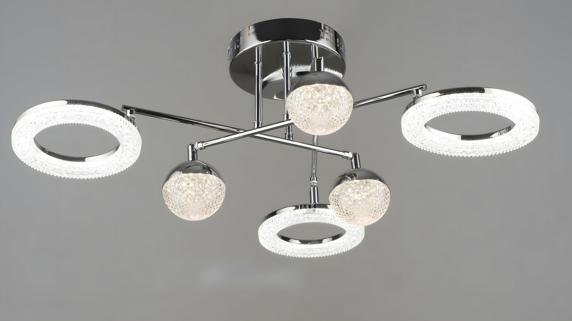 Люстра светодиодная акриловая Sirius B YH1183/3+3 CH Люстра светодиодная акриловая Sirius B YH1183/3+3 CH