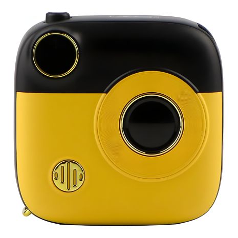Power Bank XO PR223 Magnetic 15W mini camera digital display 10000mAh Чорний+жовтий
