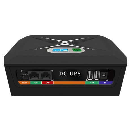 ИБП (UPS) DC 60W 20800mAh для роутера/терминала/камеры | DC2060P/DCP60W | DC5.5x2.5mm: 4x12V (5A)/ 1x9V-12V/ 1x5V / 2xUSB/ POE | LCD черный
