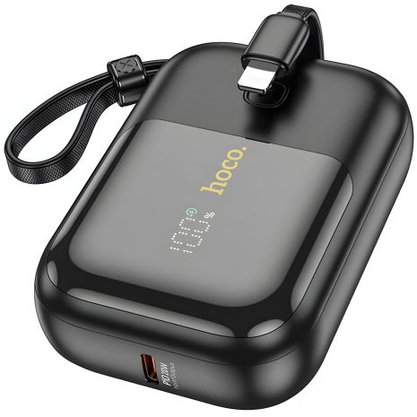 Power Bank Hoco Q20 Fountain 22.5W + PD20W fully з цифровим пристроєм і cable 10000mAh Black Power Bank Hoco Q20 Fountain 22.5W + PD20W fully з цифровим пристроєм і cable 10000mAh Black
