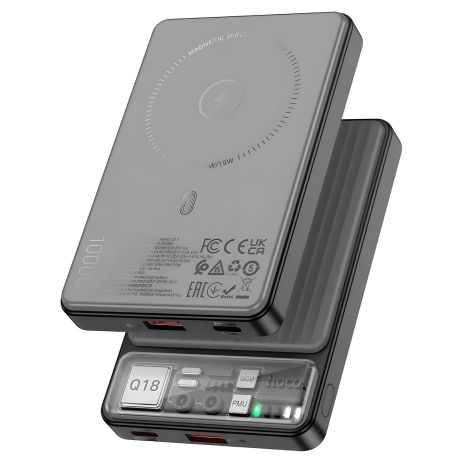 Повербанк HOCO Q18 22,5W 10000 mAh wireless charging black