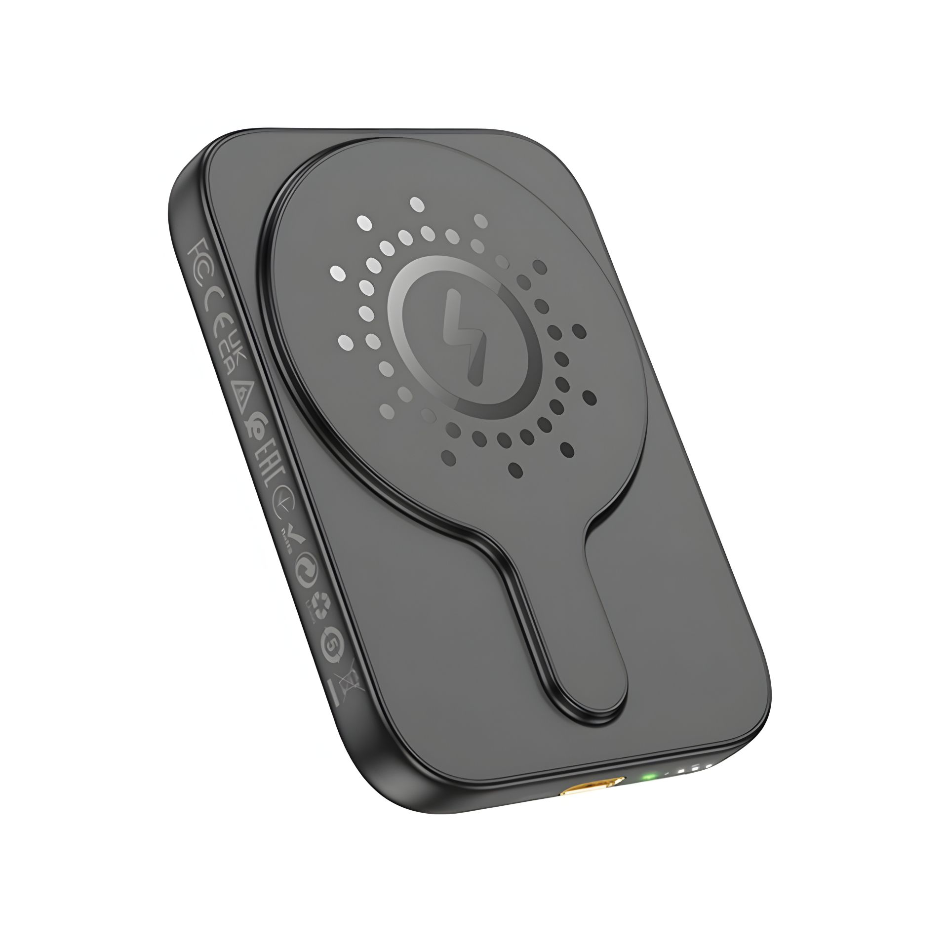 Power bank Hoco J117 5000mAh магнітний з функцією бездротової зарядки чорний Power bank Hoco J117 5000mAh магнітний з функцією бездротової зарядки чорний