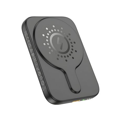 Power bank Hoco J117 5000mAh магнітний з функцією бездротової зарядки чорний Power bank Hoco J117 5000mAh магнітний з функцією бездротової зарядки чорний