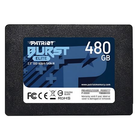 480GB Patriot Burst Elite SSD 2.5" 7mm SATAIII 3D TLC 480GB Patriot Burst Elite SSD 2.5" 7mm SATAIII 3D TLC
