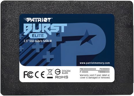 SSD Patriot Burst Elite 240GB 2.5" 7mm SATAIII TLC 3D SSD Patriot Burst Elite 240GB 2.5" 7mm SATAIII TLC 3D