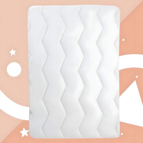 Дитяча ковдра Comfort ТM PAPAELLA 100х135 см, антиалергенна зигзаг біла (8-8723*005)