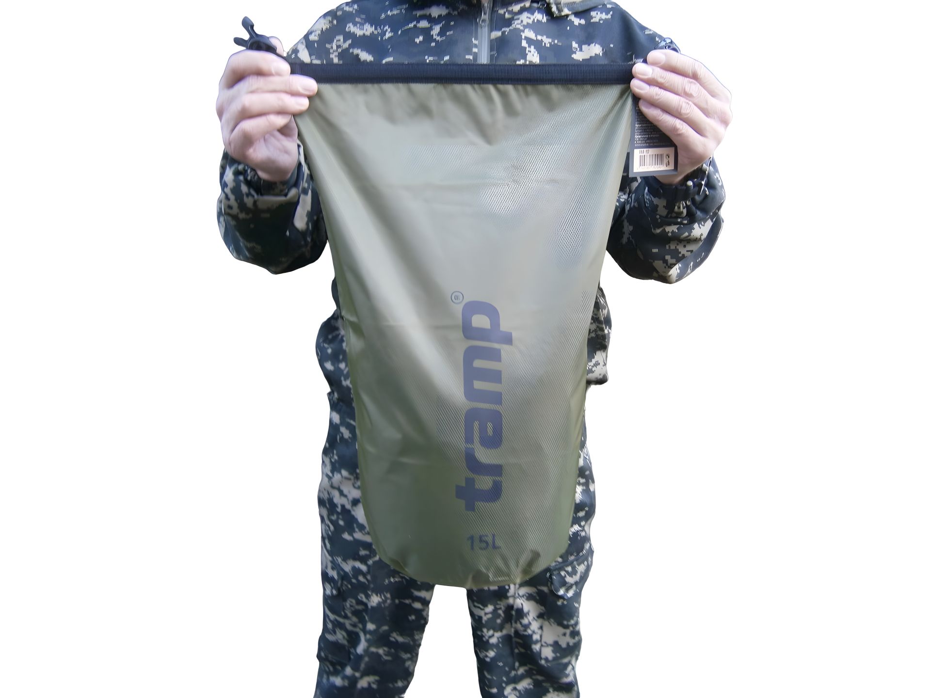 Водостійкий гермомішок Tramp ВМ-TRA-112-olive 15 літрів Водостійкий гермомішок Tramp ВМ-TRA-112-olive 15 літрів