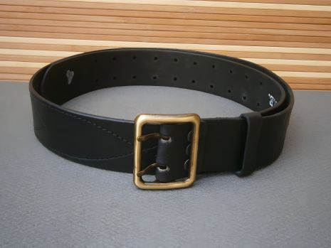 Ремень офицерский Premium Lux натуральная кожа черный №2