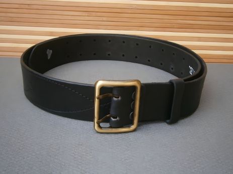 Офицерский ремень Premium Lux натуральная кожа, черный №3