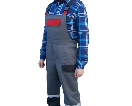 Професіонал Комбо-Напівкомбінезон робочий ВМ сірий зі світловідбиваючою смугою розмір 52/54 Професіонал Комбо-Напівкомбінезон робочий ВМ сірий зі світловідбиваючою смугою розмір 52/54