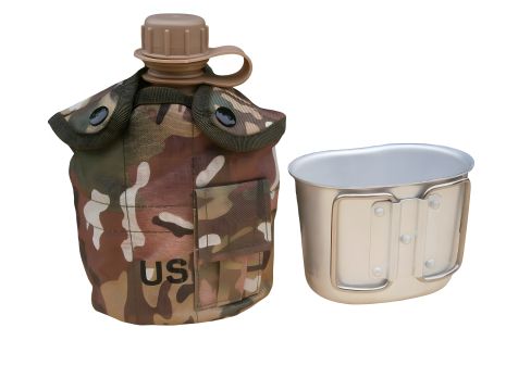 Фляга с кружкой ВМ-US Bottle 1 л из пластика в чехле Multicam