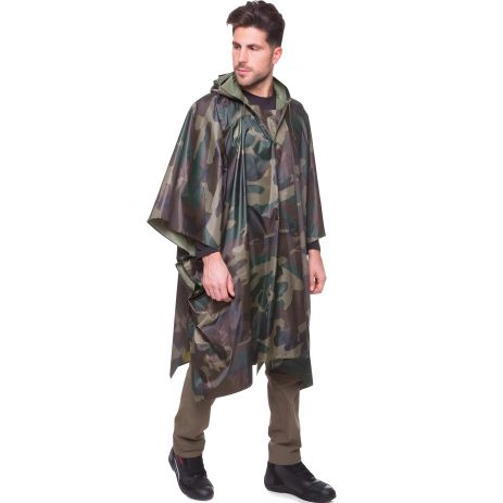Плащ-намет Travel пончо дощовик ВМ-PVC 145x107см камуфляж Плащ-намет Travel пончо дощовик ВМ-PVC 145x107см камуфляж