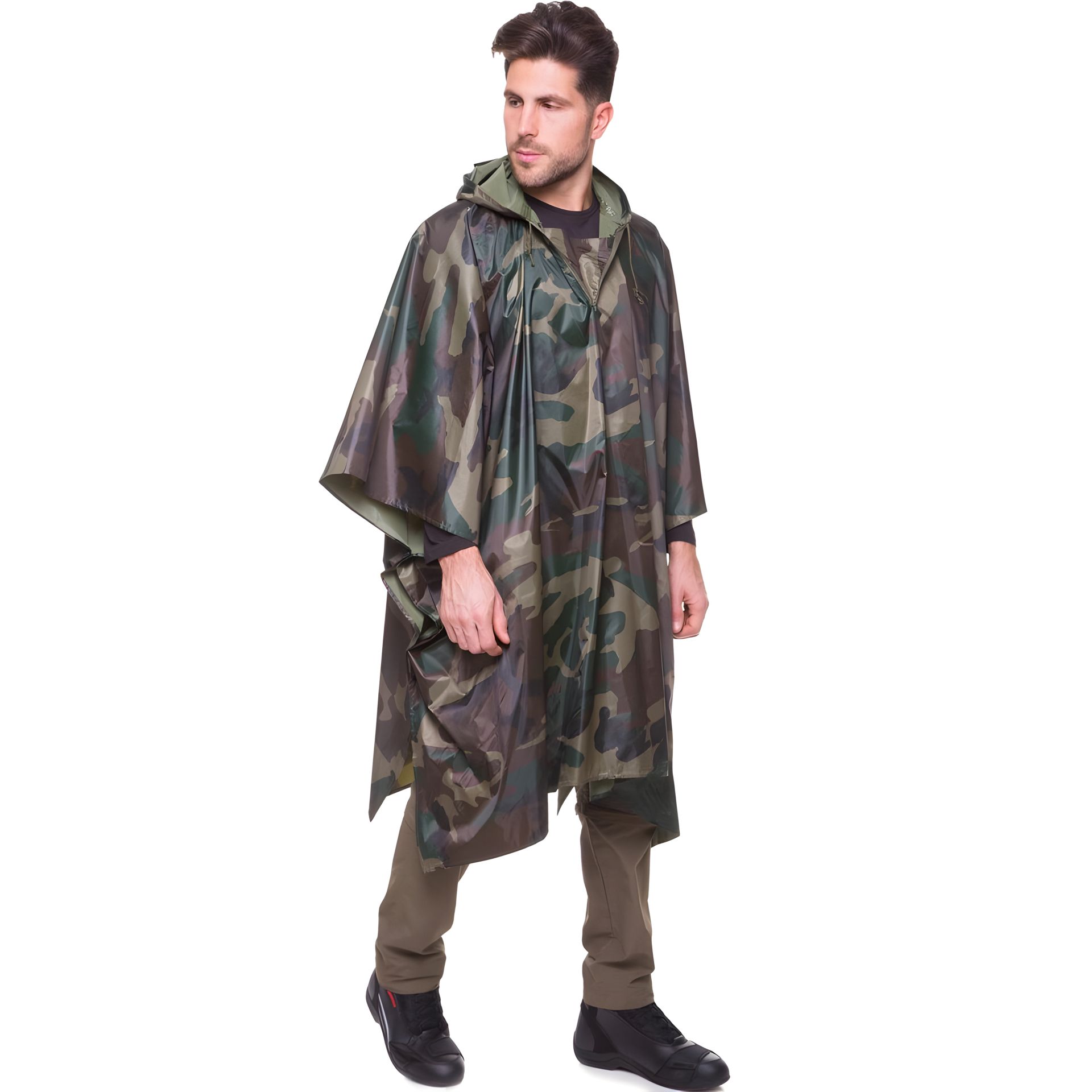 Дощовик плащ-намет пончо Travel камуфляж ВМ-PVC 145x107см Дощовик плащ-намет пончо Travel камуфляж ВМ-PVC 145x107см