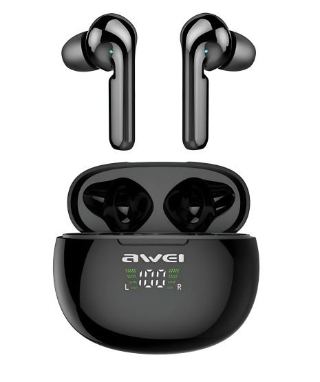 Навушники Bluetooth AWEI T15P TWS IPX5 | BT5.1, 45/390mAh, 7Hours | black Навушники Bluetooth AWEI T15P TWS IPX5 | BT5.1, 45/390mAh, 7Hours | black