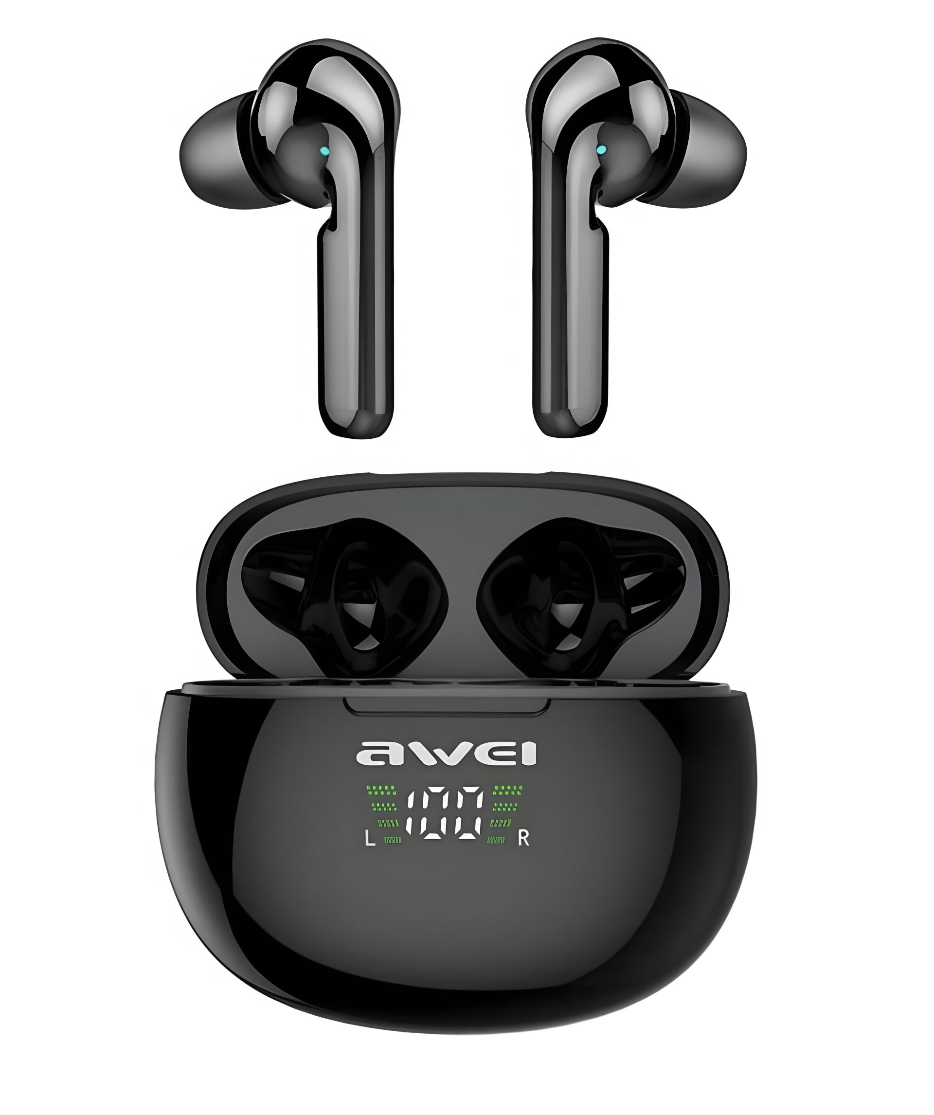 Навушники Bluetooth AWEI T15P TWS IPX5 | BT5.1, 45/390mAh, 7Hours | black Навушники Bluetooth AWEI T15P TWS IPX5 | BT5.1, 45/390mAh, 7Hours | black
