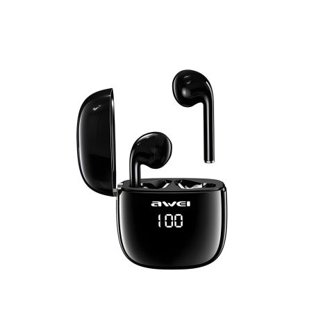 Навушники Bluetooth AWEI T28P TWS IPX6 | BT5.1, 35/500mAh, 6Hours | black Навушники Bluetooth AWEI T28P TWS IPX6 | BT5.1, 35/500mAh, 6Hours | black