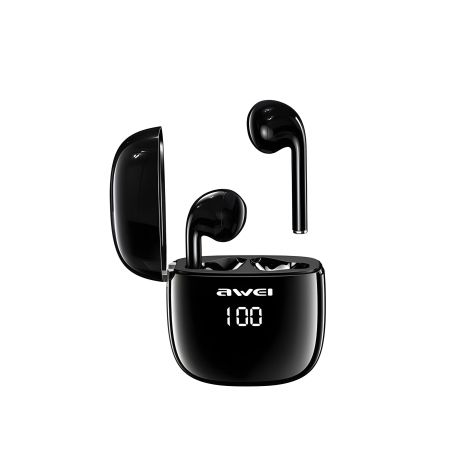 Навушники Bluetooth AWEI T28P TWS IPX6 | BT5.1, 35/500mAh, 6Hours | black Навушники Bluetooth AWEI T28P TWS IPX6 | BT5.1, 35/500mAh, 6Hours | black