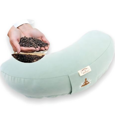 Йога-болстер для медитації з гречаною лузгою, розміри 46х25х10 см, колір - м'ята (IDEIA, 8-30233*004) Йога-болстер для медитації з гречаною лузгою, розміри 46х25х10 см, колір - м'ята (IDEIA, 8-30233*004)