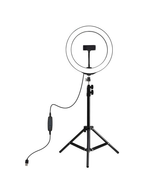 Кольцевая LED лампа USB Puluz PKT3035 10" + штатив 1.1 м