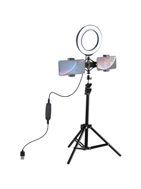 Кольцевая LED лампа USB Puluz PKT3036 6.2" + 1.1 м штатив