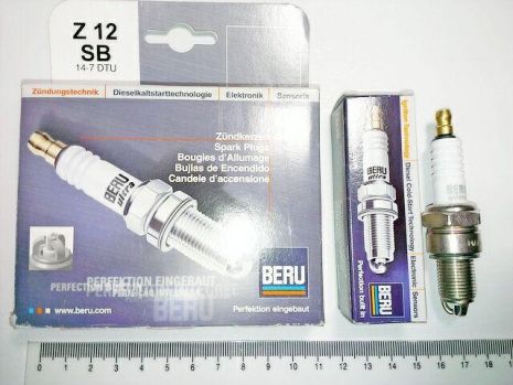 Свічка запалювання BERU Z12 (0001335709) ВАЗ 2101 (3-конт) (1шт.) (2101-3707000)