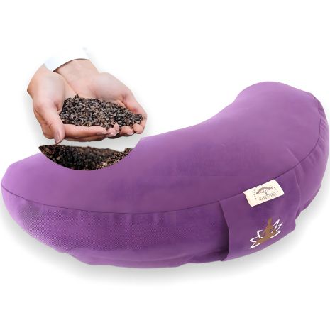 Болстер подушка для йоги та медитації IDEIA з гречаною лузгою 46х25х10 см фіолетова (8-30233*009) Болстер подушка для йоги та медитації IDEIA з гречаною лузгою 46х25х10 см фіолетова (8-30233*009)