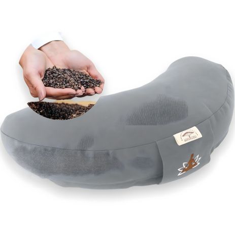 Болстер-подушка с гречневой лузгой 46х25х10 см для йоги и медитации IDEIA серая (8-30233*008) Болстер-подушка с гречневой лузгой 46х25х10 см для йоги и медитации IDEIA серая (8-30233*008)