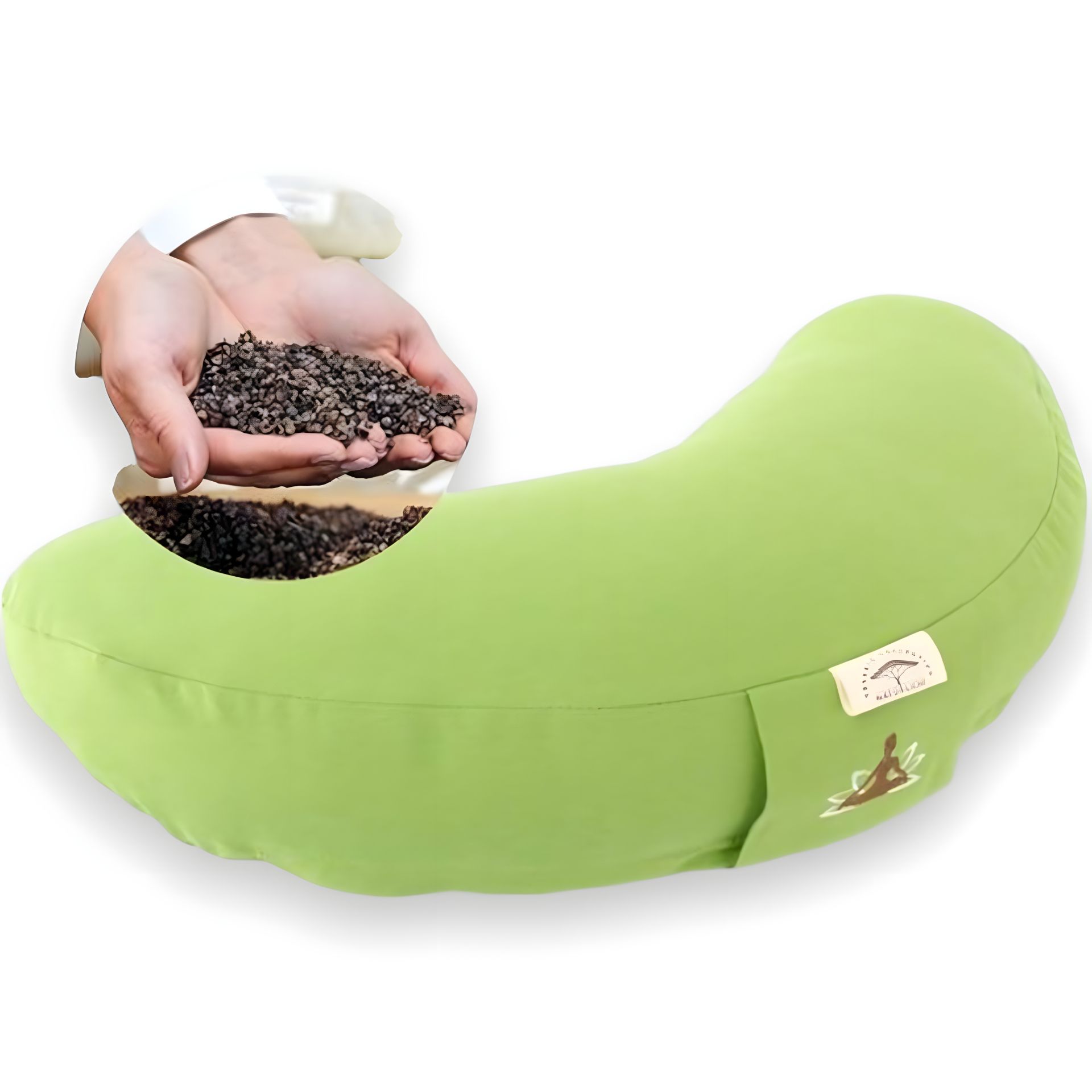 Подушка Болстер для йоги та медитації з гречаною лузгою IDEIA 46х25х10 см салатова (8-30233*003) Подушка Болстер для йоги та медитації з гречаною лузгою IDEIA 46х25х10 см салатова (8-30233*003)