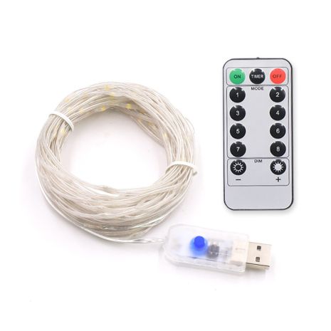 USB RGB LED GARLAND, 10 м, 100 світлодіодів, 8 режимів, з пультом дистанційного керування