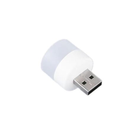 USB LED лампочка циліндрична, тепле світло White